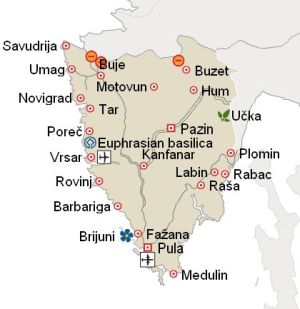 mapa Istrie