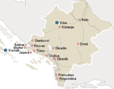 mapa Stredná Dalmácia