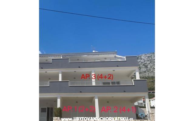 Apartmány Pero Mimica - ubytovanie Omiš Chorvátsko