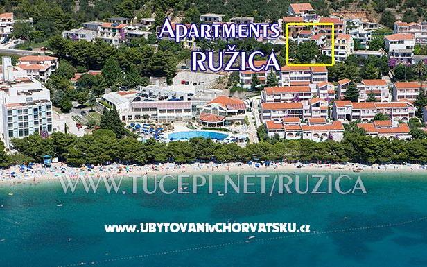 Apartmány Ružica - ubytovanie Tučepi Chorvátsko